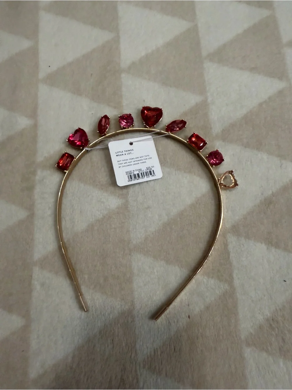 J crew Girls' heart gem headband